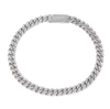 6mm Full Diamond White Gold Bracelet