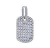 Baguette White Gold Dog Tag