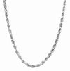 4mm White Gold Custom Clasp Rope Chain