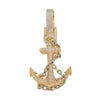 Diamond Anchor Pendant Yellow Gold