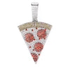 Diamond White Gold Pizza Pendant