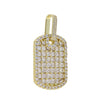 Baguette Yellow Gold Dog Tag