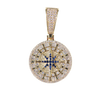 Sapphire & Diamond Yellow Gold Compass Pendant